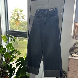 Rag & Bone Wide-Leg Black Jeans